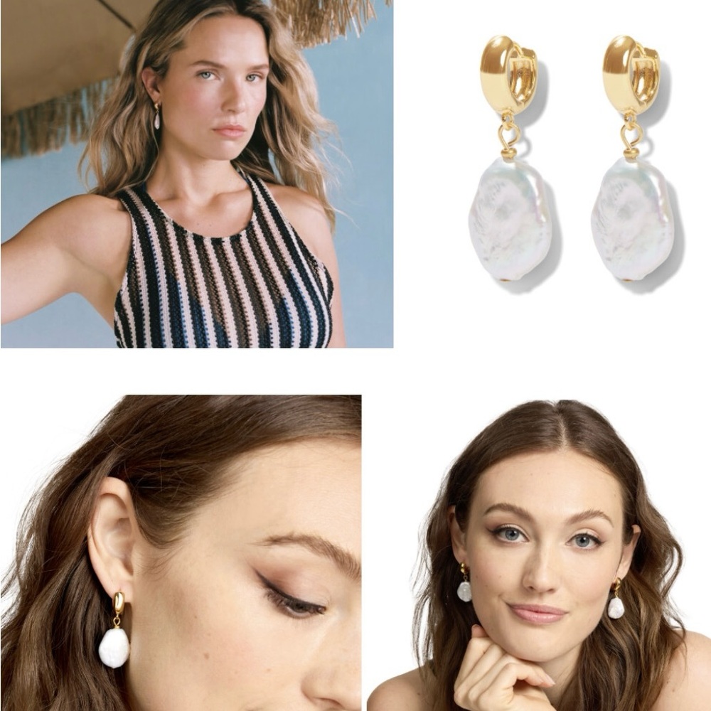 Our Spare Change Isla Pearl Earrings - Picture 2 of 4